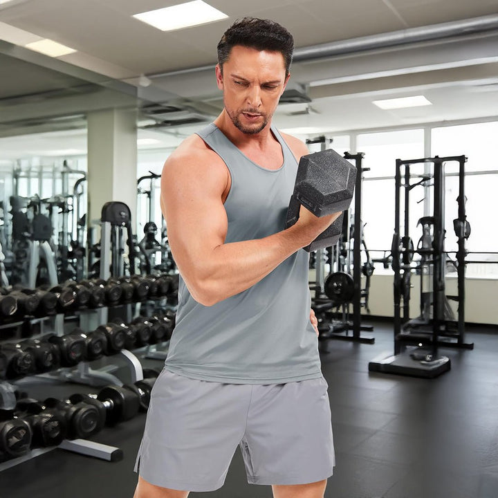 Men's UPF 80+ Y - Back Tank Top Quick Dry Muscle Shirt - AT25M3273