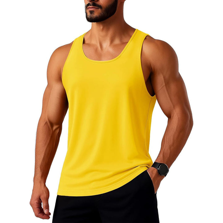 Men's UPF 80+ Y - Back Tank Top Quick Dry Muscle Shirt - AT25M3273