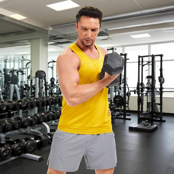 Men's UPF 80+ Y - Back Tank Top Quick Dry Muscle Shirt - AT25M3273