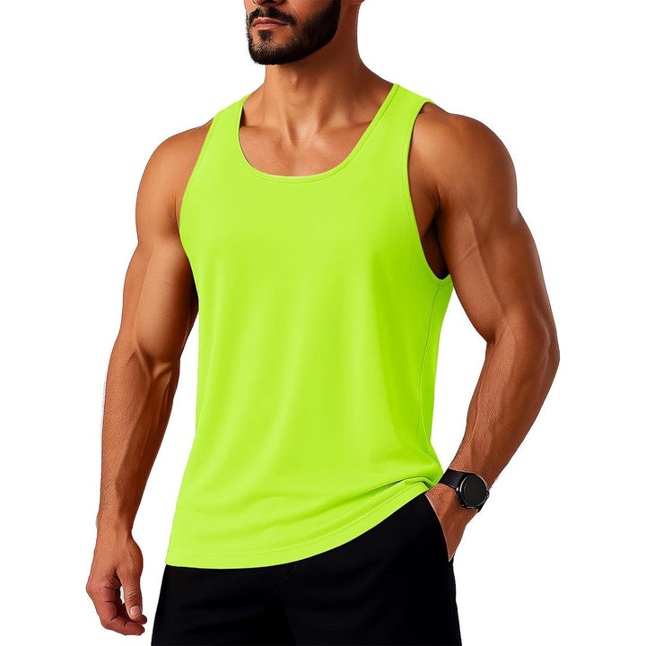 Men's UPF 80+ Y - Back Tank Top Quick Dry Muscle Shirt - AT25M3273