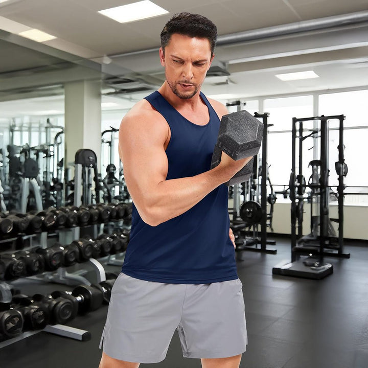 Men's UPF 80+ Y - Back Tank Top Quick Dry Muscle Shirt - AT25M3273