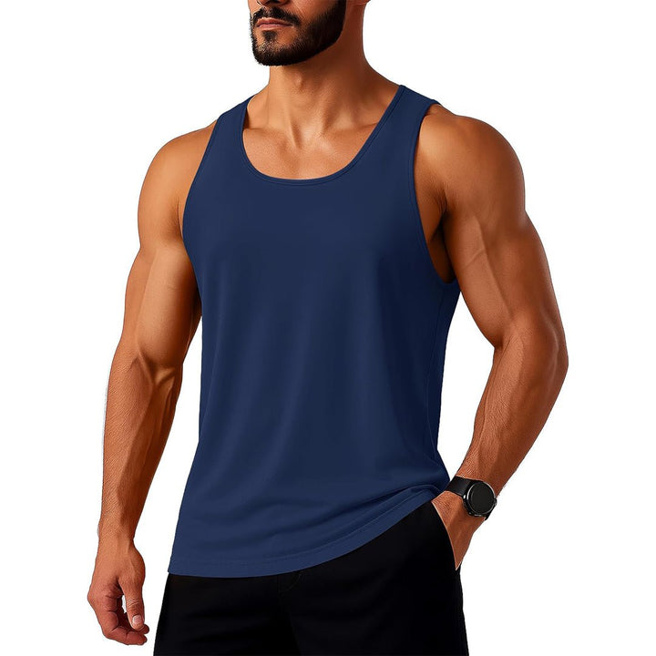 Men's UPF 80+ Y - Back Tank Top Quick Dry Muscle Shirt - AT25M3273