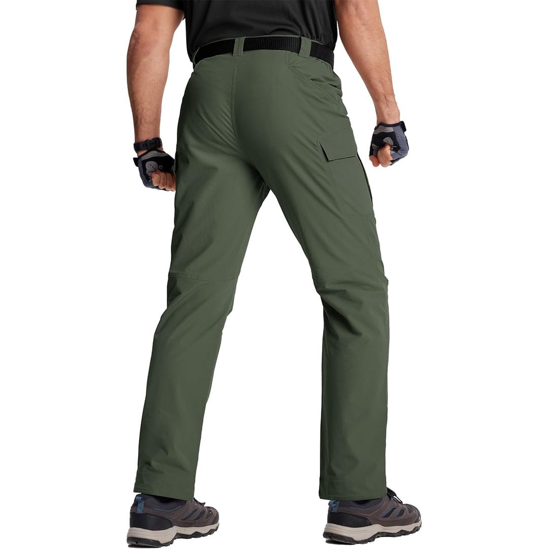 TACVASEN Army Green Men's Water Repellent Cargo Military Pants with 8 Pockets