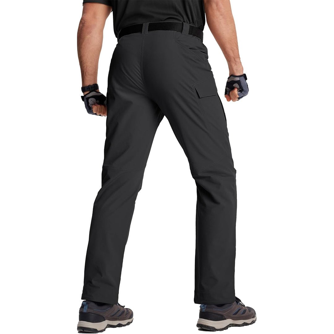 TACVASEN Black Men's Water Repellent Cargo Military Pants with 8 Pockets