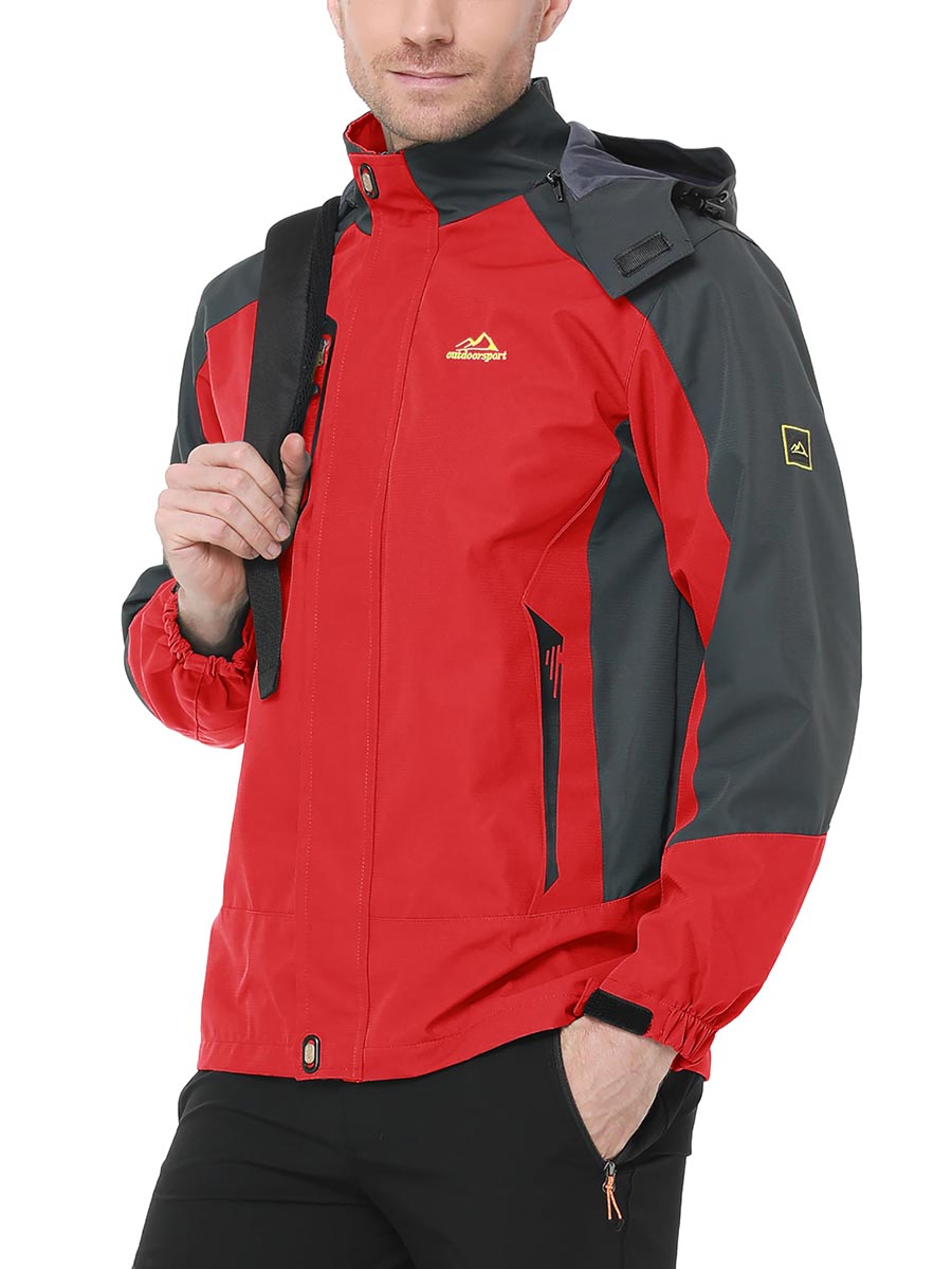 TACVASEN Red Men's Water-Repellent Softshell Jacket