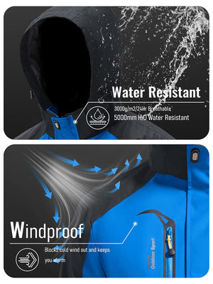 TACVASEN Royal Blue Men's Water-Repellent Softshell Jacket