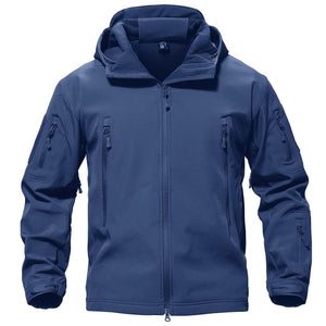 TACVASEN Royal Blue Men's Water Resistant Windbreaker Tactical Soft Shell Coat