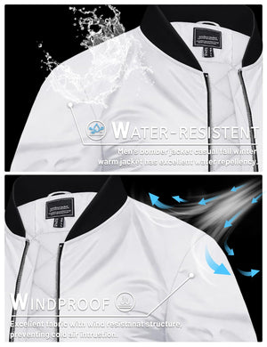 Men's Water-Resistant Windproof Bomber Casual Jackets - LT23M1148