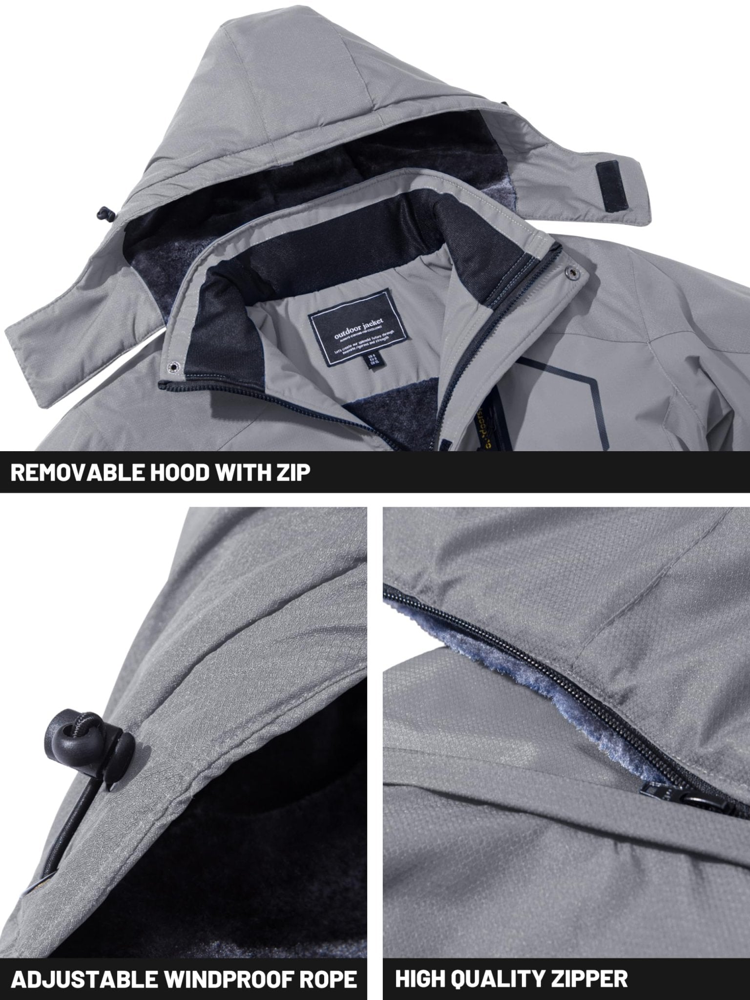 TACVASEN Royal Blue Insulated Fleece Lined Winter Snow Jacket