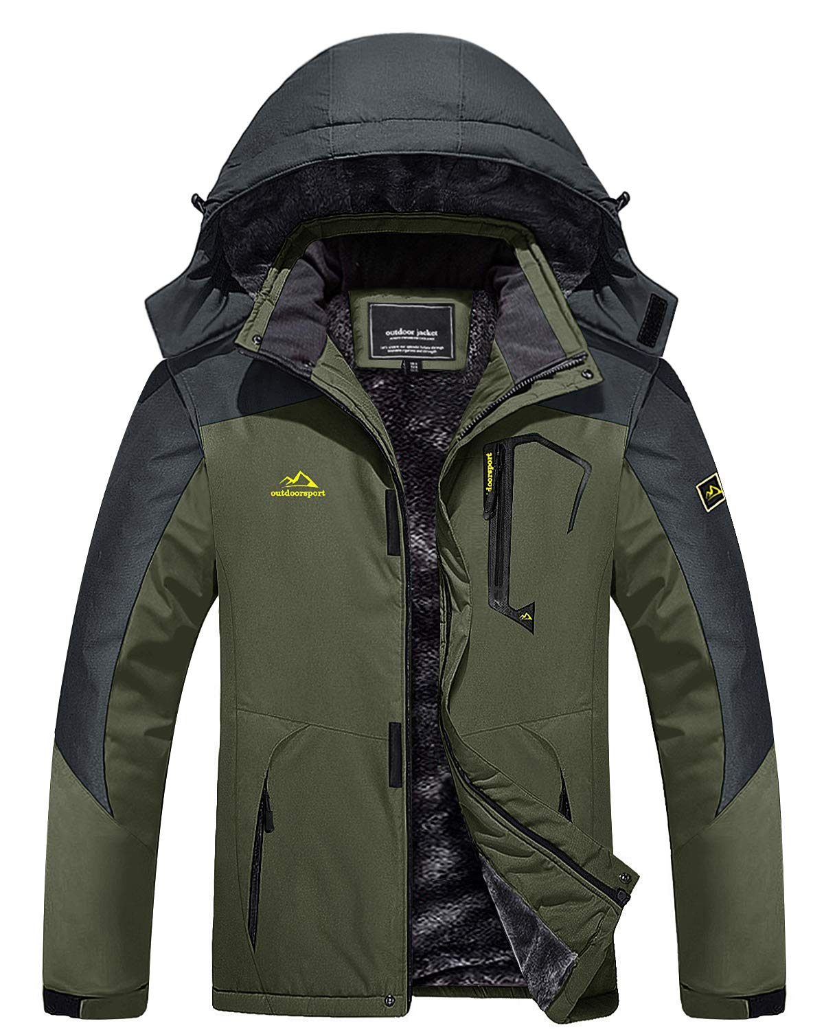TACVASEN Royal Blue Insulated Fleece Lined Winter Snow Jacket