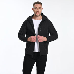 TACVASEN Black Waterproof Fleece Lined Softshell Outdoor Jacket
