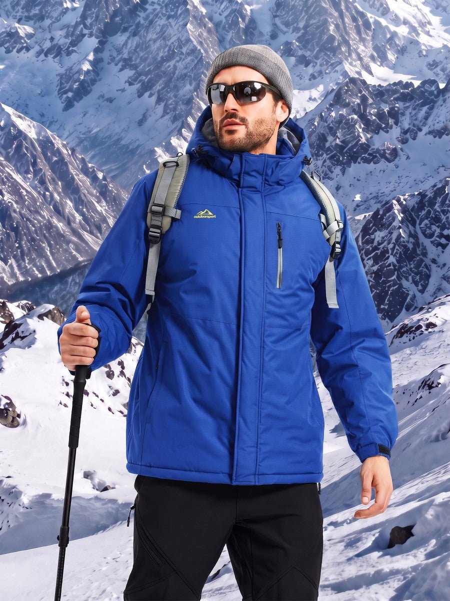 TACVASEN Bright Blue Men's Waterproof Fleece Winter Ski Jackets