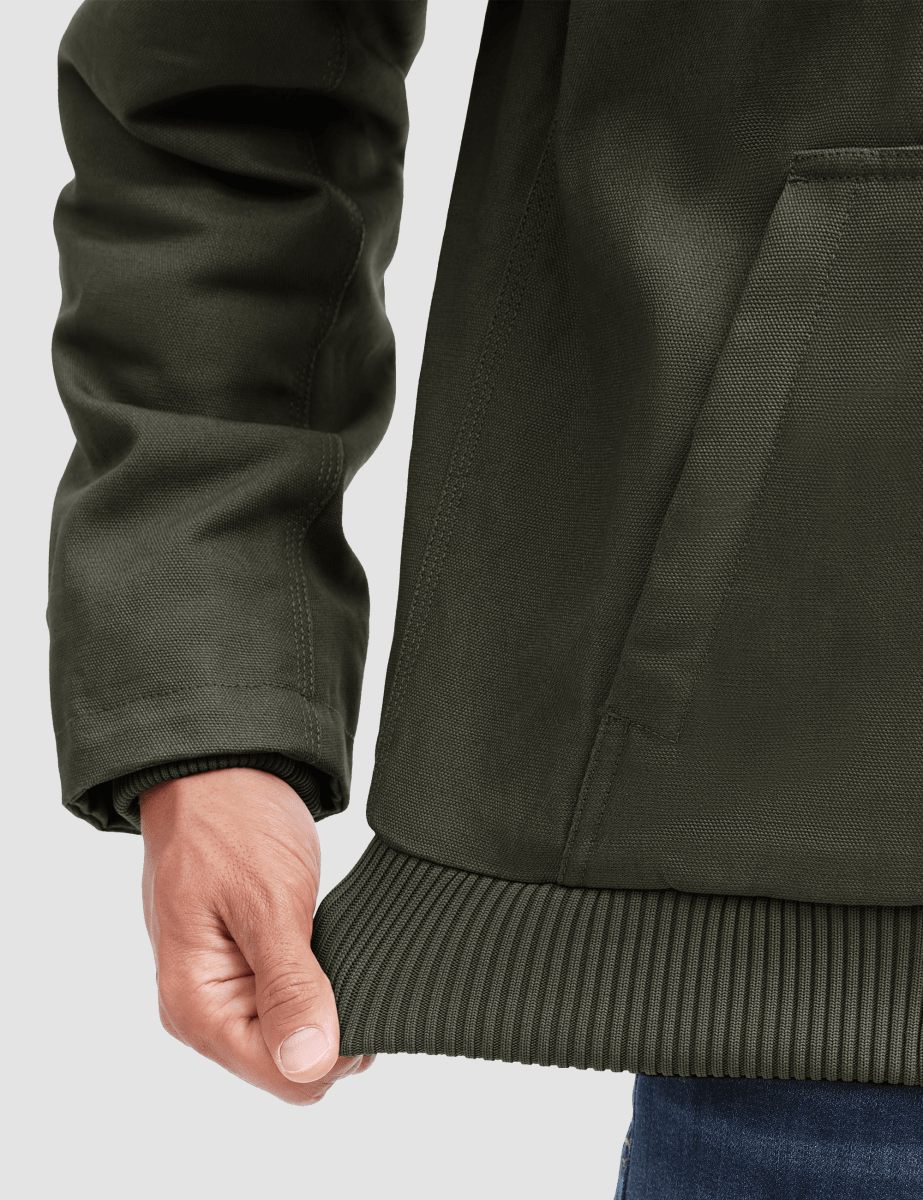 TACVASEN Army Green Men's Waterproof Sherpa Lined Work Jacket
