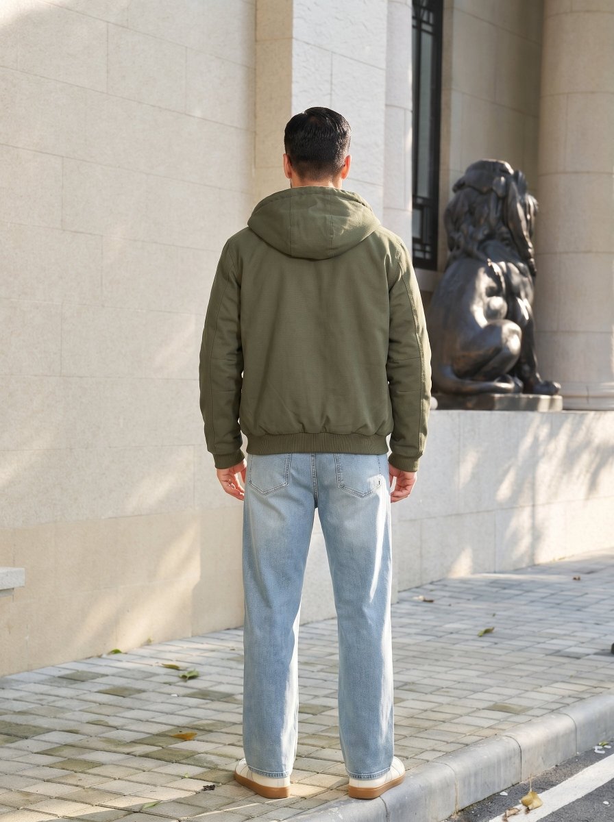 TACVASEN Army Green Men's Waterproof Sherpa Lined Work Jacket