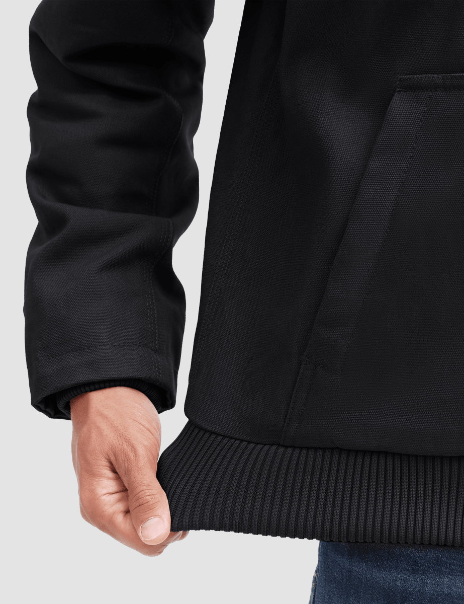 TACVASEN Black Men's Waterproof Sherpa Lined Work Jacket