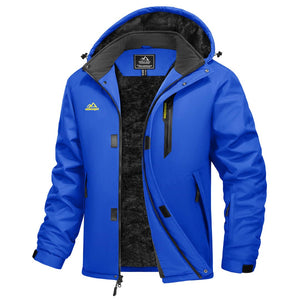 TACVASEN Color Blue Waterproof Ski Parka Jacket Warm Fleece Lined