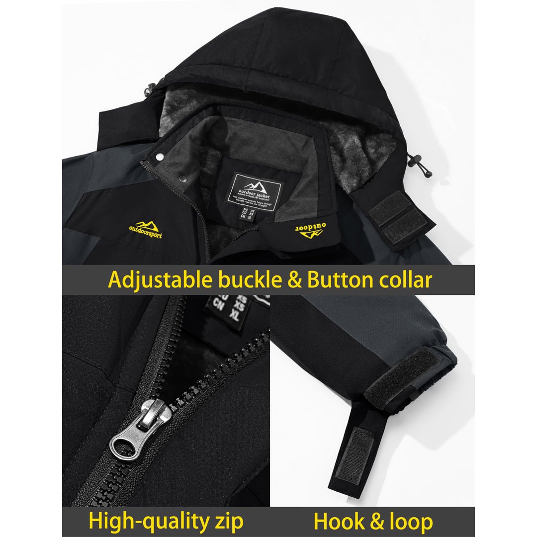 TACVASEN Sapphire Blue Insulated Fleece Lined Winter Ski Jacket