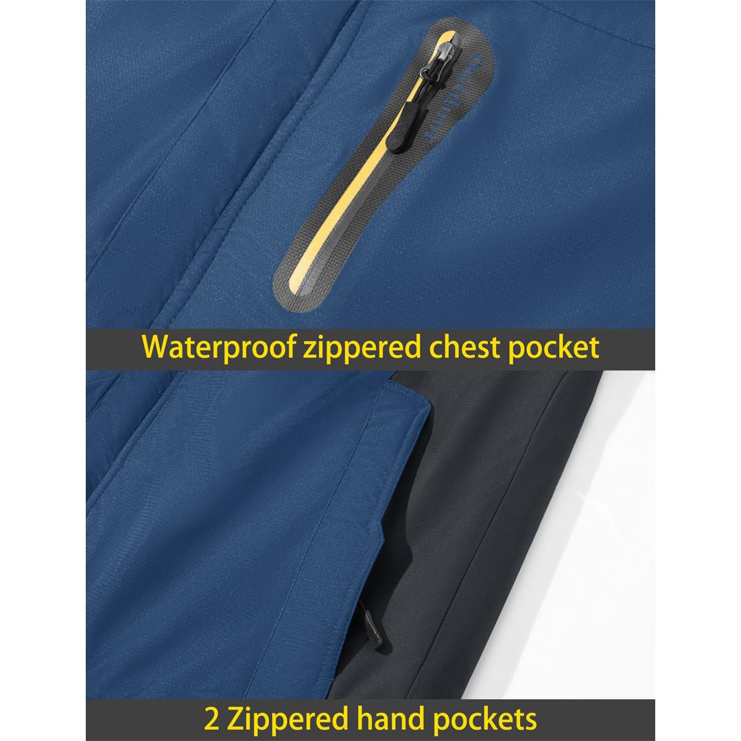 TACVASEN Sapphire Blue Insulated Fleece Lined Winter Ski Jacket