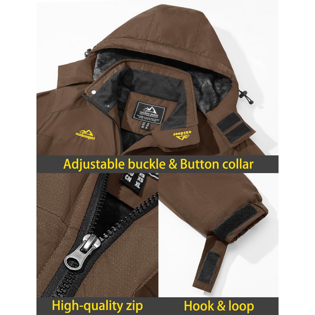 TACVASEN Sapphire Blue Insulated Fleece Lined Winter Ski Jacket