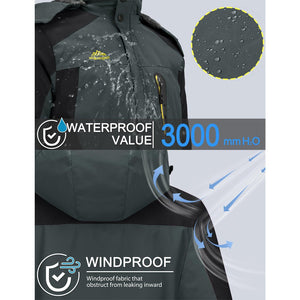 TACVASEN Sapphire Blue Insulated Fleece Lined Winter Ski Jacket