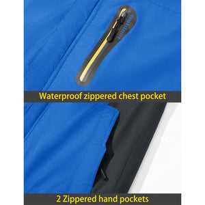 TACVASEN Sapphire Blue Insulated Fleece Lined Winter Ski Jacket