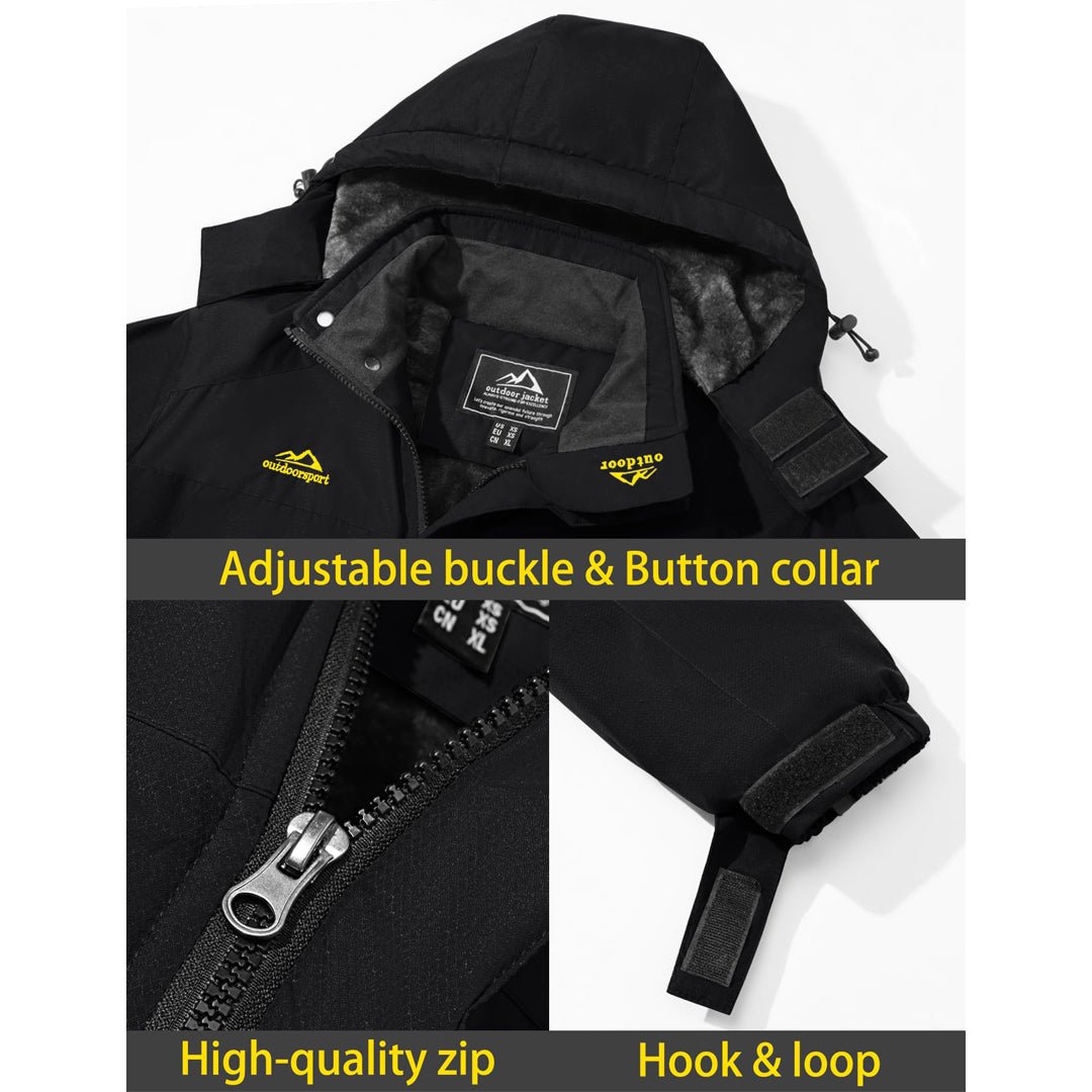 TACVASEN Sapphire Blue Insulated Fleece Lined Winter Ski Jacket