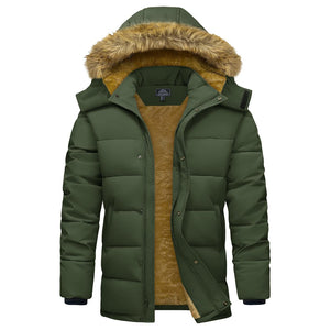 TACVASEN Army Green Windproof Water Repellent Winter Parka Jacket