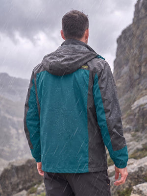 TACVASEN Lake Blue Men's Windproof Water Resistant Rain Jacket