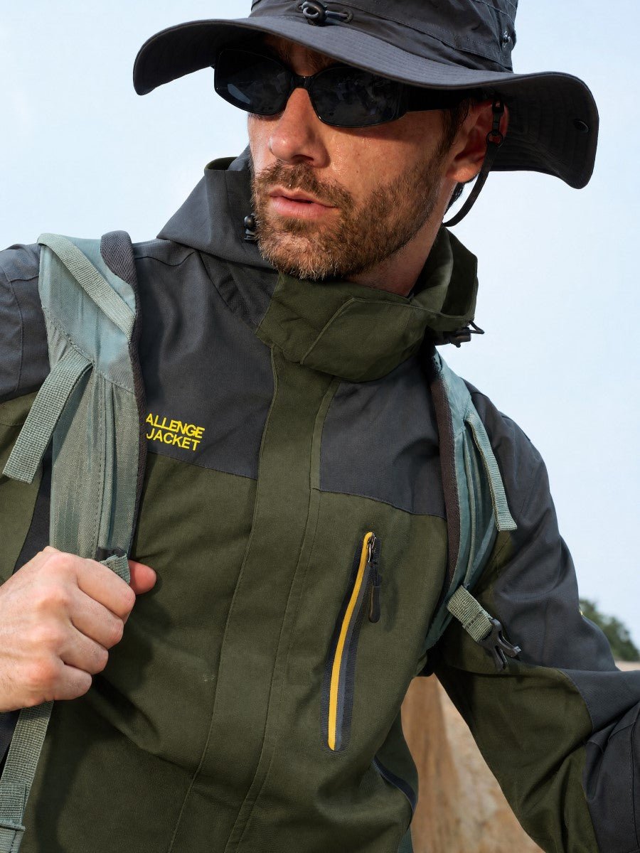 TACVASEN Army Green Men's Windproof Water Resistant Rain Jacket
