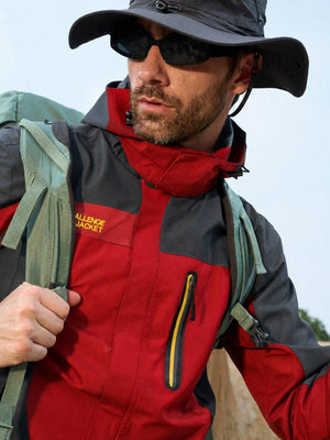 TACVASEN Red Men's Windproof Water Resistant Rain Jacket