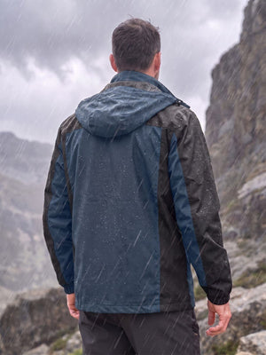 TACVASEN Denim Blue Men's Windproof Water Resistant Rain Jacket