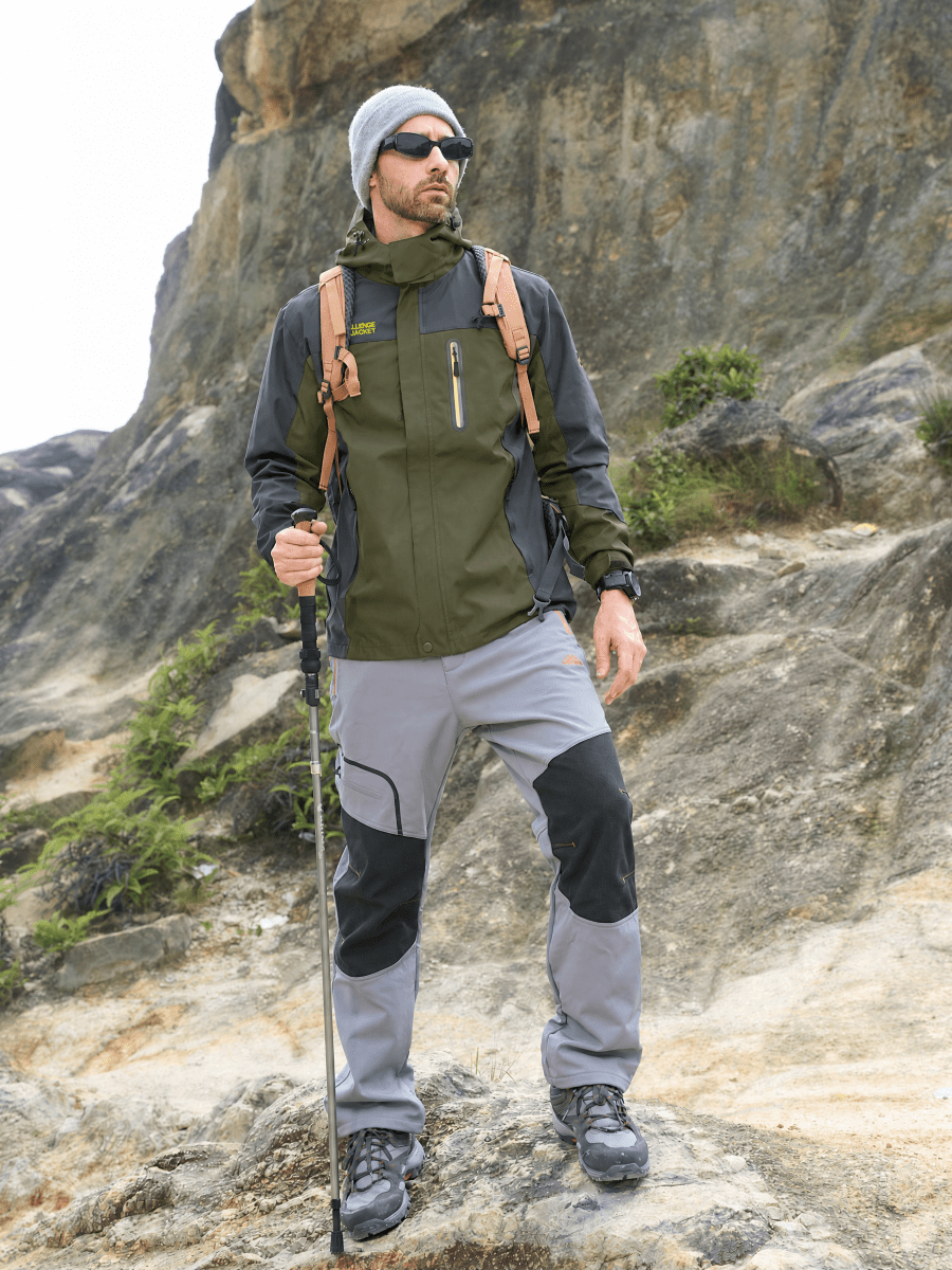 TACVASEN Army Green Men's Windproof Water Resistant Rain Jacket