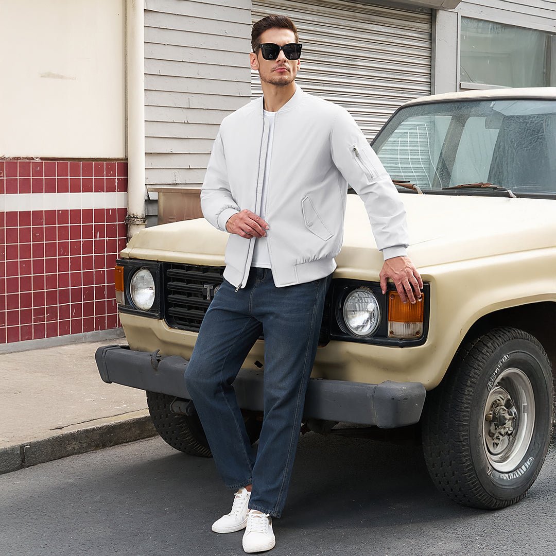 Men's Winter Bomber Jacket Thermal Warm Padded Windbreaker - google_men_lightweight_jacket