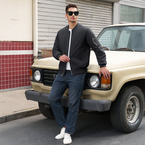 Men's Winter Bomber Jacket Thermal Warm Padded Windbreaker - google_men_lightweight_jacket