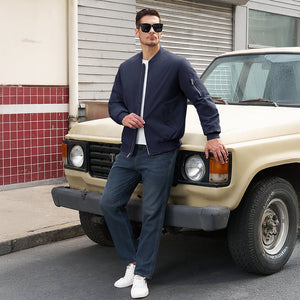 Men's Winter Bomber Jacket Thermal Warm Padded Windbreaker - google_men_lightweight_jacket