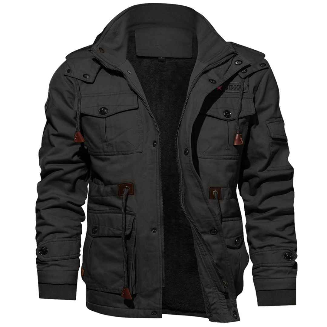 Men's Casual Winter Cotton Military Jacket New - TACVASEN