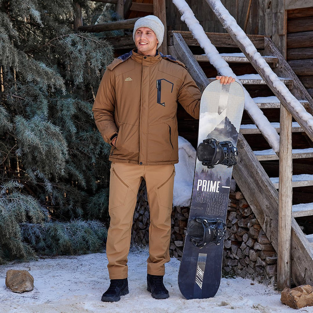 Insulated Fleece Lined Winter Snow Pants, Sand / 30 Insulated Fleece Lined Winter Snow Pants, Sand / 30