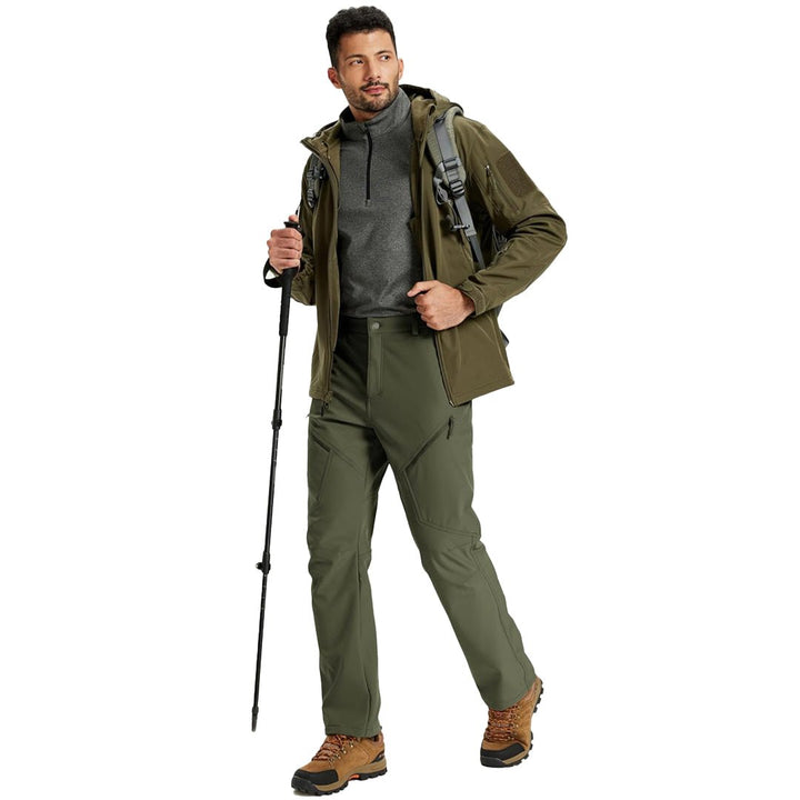 Men's Winter Fleece Lined Waterproof Hiking Pants - AB25M3299