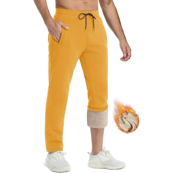 Men's Winter Fleece Sherpa Lined Sweatpants Thicken Warm Jogger Pants - Fall Winter 2022