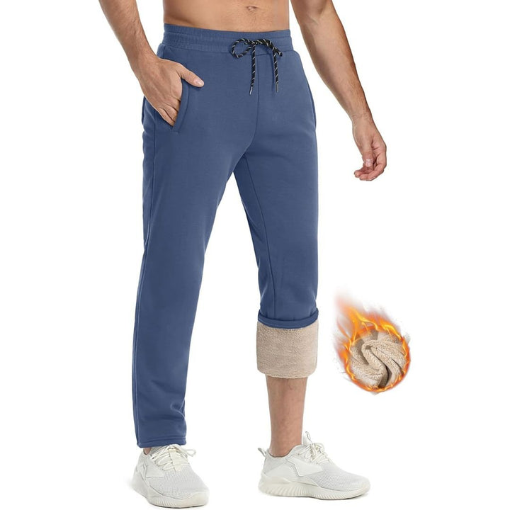 Men's Winter Fleece Sherpa Lined Sweatpants Thicken Warm Jogger Pants - Fall Winter 2022