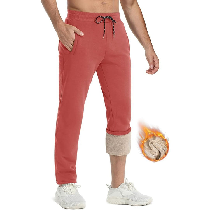 Men's Winter Fleece Sherpa Lined Sweatpants Thicken Warm Jogger Pants - Fall Winter 2022