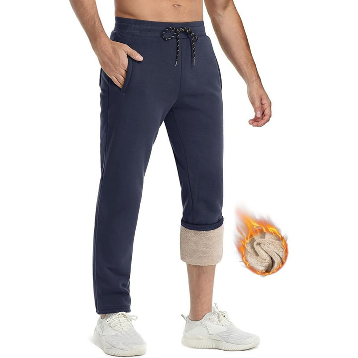Men's Winter Fleece Sherpa Lined Sweatpants Thicken Warm Jogger Pants - Fall Winter 2022