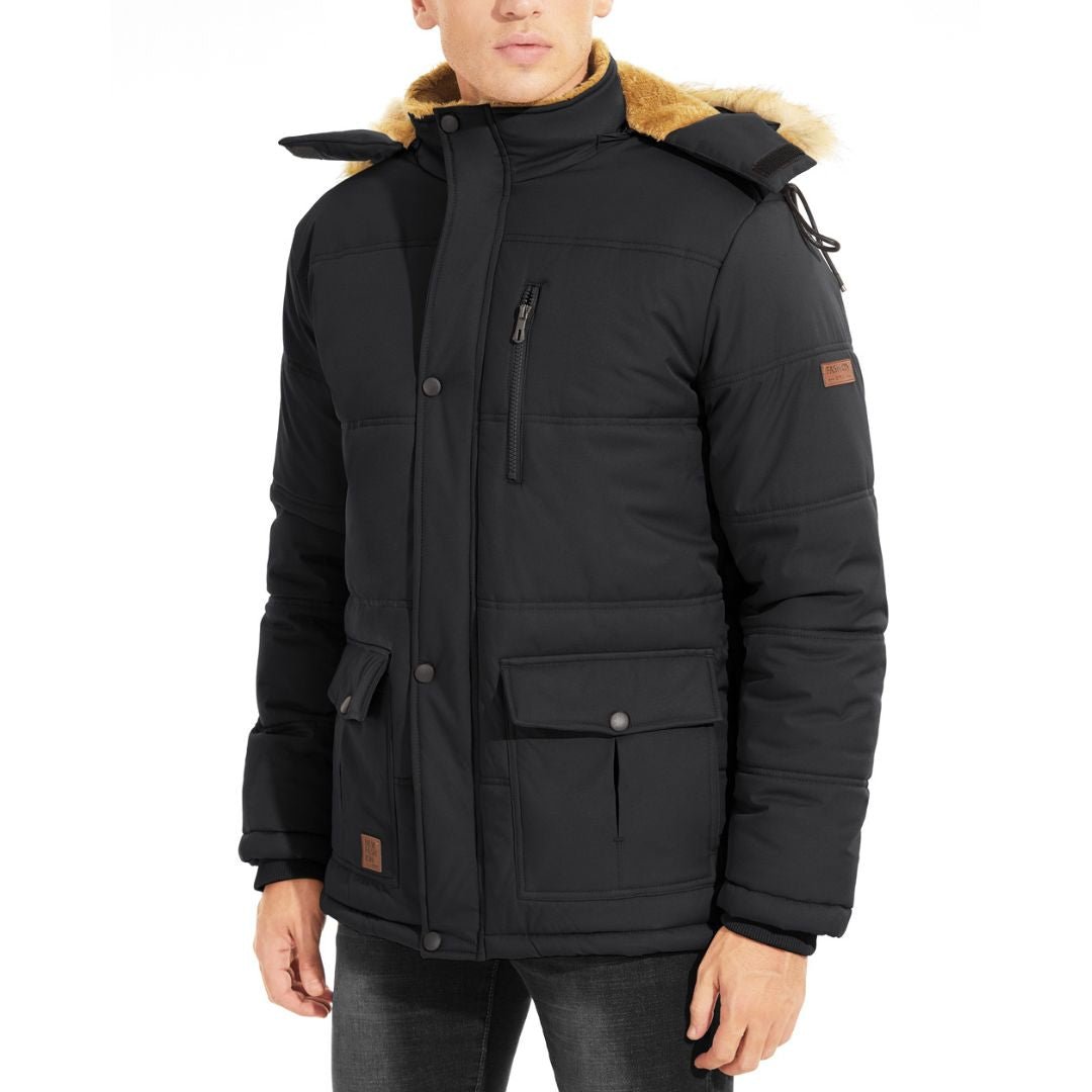 Men's Winter Jacket with Hood Snow Ski Coat - TACVASEN