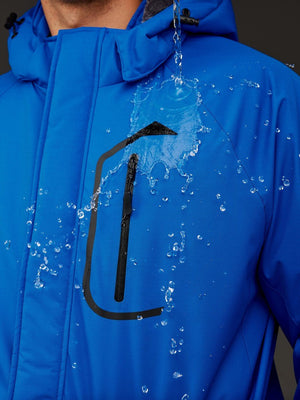 TACVASEN Bright Blue Men's Winter Ski Snowboard Waterproof Fleece Jacket