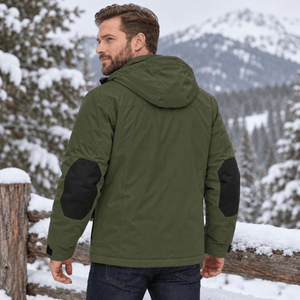 TACVASEN Army Green Men's Winter Waterproof Ski Jacket With 7 Pockets