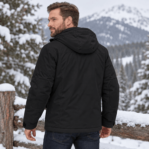 TACVASEN Black Men's Winter Waterproof Ski Jacket With 7 Pockets