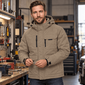 TACVASEN Coffee Men's Winter Waterproof Ski Jacket With 7 Pockets