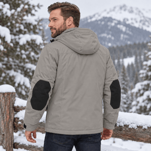 TACVASEN Medium Grey Men's Winter Waterproof Ski Jacket With 7 Pockets