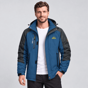 TACVASEN Denim Blue Men's Winter Waterproof Ski Jacket With Hood