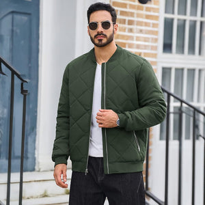 TACVASEN Army Green Men's Winter Waterproof Bomber Varsity Jackets